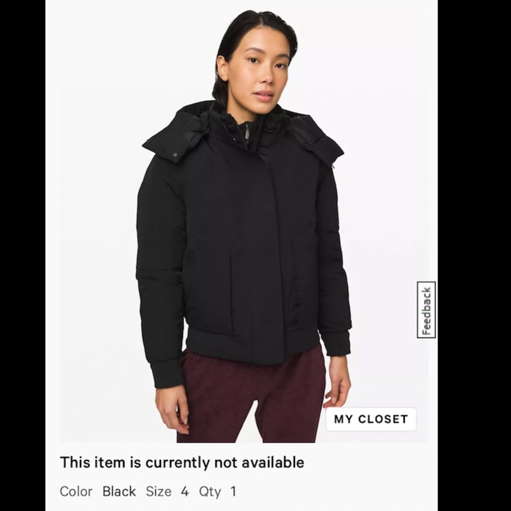LuLulemon bomber jacket